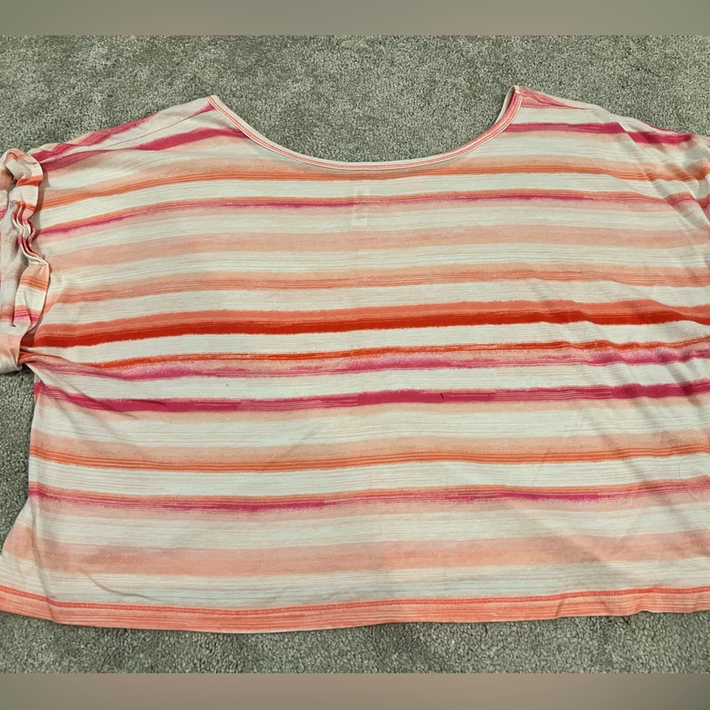 Pink and White VS Tee Shop Top
